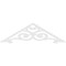 Ekena Millwork Pitch Hurley Architectural Grade PVC Gable Pediment, 72"W x 21"H x 1"P (7/12) GPP072X021X100HUR - alternate 2